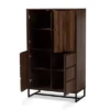 Neil Wood And Metal Storage Cabinet Brown/Black - Baxton Studio