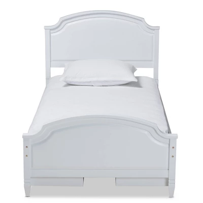 Elise Wood Storage Platform Bed White - Baxton Studio 1 Elise Wood Storage Platform Bed White - Baxton Studio
