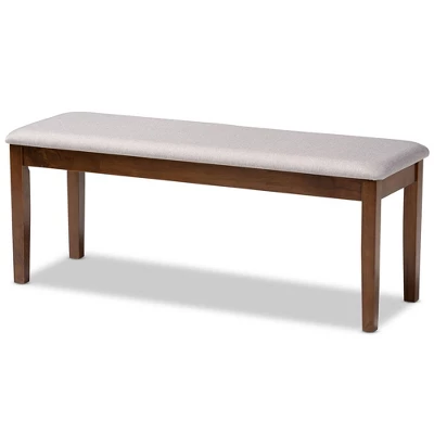 Teresa Fabric Upholstered And Wood Dining Bench - Baxton Studio 7 Teresa Fabric Upholstered And Wood Dining Bench - Baxton Studio - Image 7