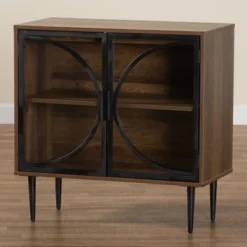 Carter Wood And Metal 2 Door Sideboard Dining Cabinet Walnut Brown/Black - Baxton Studio -Baxton Studio GUEST 1ed5ebf3 66d2 44cb b773 1f710e491e5f