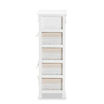 Madelia Wood 1 Drawer Storage Unit White - Baxton Studio 4 Madelia Wood 1 Drawer Storage Unit White - Baxton Studio - Image 4
