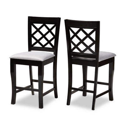 Set Of 2 Alora Upholstered Wood Counter Height Barstools - Baxton Studio 8 Set Of 2 Alora Upholstered Wood Counter Height Barstools - Baxton Studio - Image 8