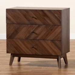Hartman Wood 3 Drawer Storage Chest Walnut Brown - Baxton Studio -Baxton Studio GUEST 20eb4ed3 edad 49c1 9ed5 293f0fb57cb2