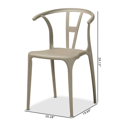 4pc Warner Plastic Dining Chair Set - Baxton Studio 7 4pc Warner Plastic Dining Chair Set - Baxton Studio - Image 7
