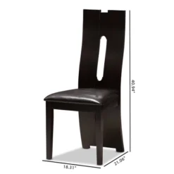 Set Of 2 Alani Faux Leather Dining Chairs: Baxton Studio, Wenge Wood Finish, Cut-Out Back 11 Set Of 2 Alani Faux Leather Dining Chairs: Baxton Studio, Wenge Wood Finish, Cut-Out Back -Baxton Studio GUEST 22810136 32bb 49db b518 1bd2afdf9f08