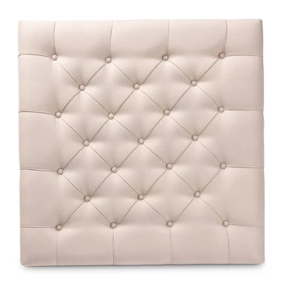 Kelly Linen Fabric Upholstered Wood Cocktail Ottoman - Baxton Studio 2 Kelly Linen Fabric Upholstered Wood Cocktail Ottoman - Baxton Studio - Image 2