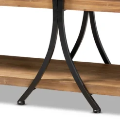 Terrell Wood And Metal Console Table Brown - Baxton Studio -Baxton Studio GUEST 23ea0930 f0a2 4cd5 b4b8 d68a4e3f6dfb