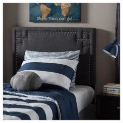 Geneva Modern And Contemporary Fabric Upholstered Headboard - Twin - Baxton Studio 7 Geneva Modern And Contemporary Fabric Upholstered Headboard - Twin - Baxton Studio -Baxton Studio GUEST 23eb2746 5fd7 4fda bbe5 e053a00890f8