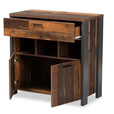 Ranger Two-Tone And Wood 1 Drawer Sideboard Buffet Rustic Brown/Gray - Baxton Studio 2 Ranger Two-Tone And Wood 1 Drawer Sideboard Buffet Rustic Brown/Gray - Baxton Studio - Image 2