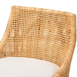 Bella Rattan Counter Stool Natural Brown/White - Baxton Studio -Baxton Studio GUEST 259ce093 f7a4 4dc2 81ad 4d4ebc6b8189