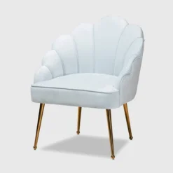 Cinzia Velvet Upholstered Seashell Shaped Accent Chair - Baxton Studio 18 Cinzia Velvet Upholstered Seashell Shaped Accent Chair - Baxton Studio -Baxton Studio GUEST 261837d8 049d 4ed9 8f85 89d1743ae976