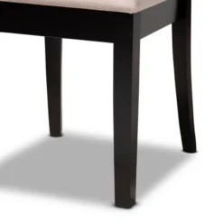 7pc Minette Fabric Upholstered Espresso Wood Dining Set Sand/Dark Brown - Baxton Studio 8 7pc Minette Fabric Upholstered Espresso Wood Dining Set Sand/Dark Brown - Baxton Studio -Baxton Studio GUEST 2630d8de 0c62 4344 b403 bf701b6f9416