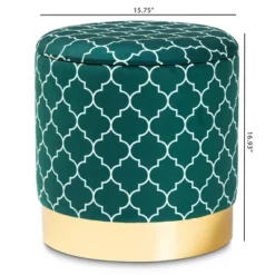Serra Quatrefoil Velvet Upholstered Metal Storage Ottoman - Baxton Studio 15 Serra Quatrefoil Velvet Upholstered Metal Storage Ottoman - Baxton Studio -Baxton Studio GUEST 2806acfc e30a 469a a656 e02485128890
