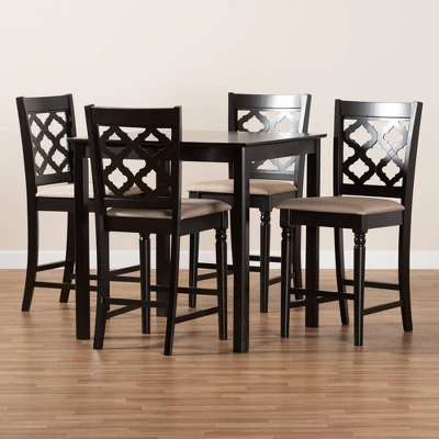 5pc Ramiro Wood Pub Set - Baxton Studio 7 5pc Ramiro Wood Pub Set - Baxton Studio - Image 7