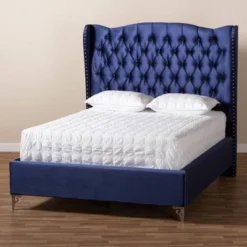 Hanne Bed Navy Blue - Baxton Studio 14 Hanne Bed Navy Blue - Baxton Studio -Baxton Studio GUEST 28f43907 d09a 4992 a040 75f46e8347a1