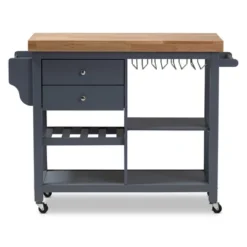 Sunderland Coastal And Farmhouse Natural Wood Kitchen Cart Gray, Light Brown - Baxton Studio 21 Sunderland Coastal And Farmhouse Natural Wood Kitchen Cart Gray, Light Brown - Baxton Studio -Baxton Studio GUEST 2953e0ab edac 491a 9371 6e7a8954ce2d