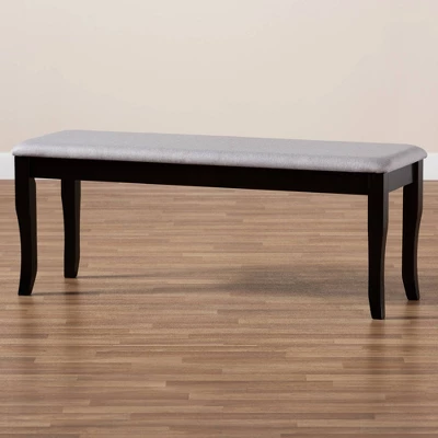 Cornelie Fabric Upholstered Wood Dining Bench - Baxton Studio 5 Cornelie Fabric Upholstered Wood Dining Bench - Baxton Studio - Image 5