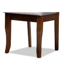 Set Of 4 Mael Fabric Upholstered Wood Dining Chairs Gray/Walnut - Baxton Studio -Baxton Studio GUEST 29a172ce 4a94 4add b117 23f65e713a9b