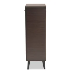 Salma Wood 2 Door Shoe Storage Cabinet Dark Brown - Baxton Studio -Baxton Studio GUEST 29c22971 dc64 4f1f 9c64 4844038b97c2