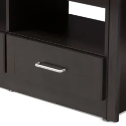 Ryleigh Modern And Contemporary Finished TV Stand For TVs Up To 60" Dark Brown - Baxton Studio -Baxton Studio GUEST 29fa687b b511 40fe a732 36a46d8db86e