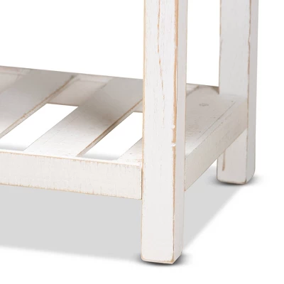 Deacon And Wood 2 Door Dining Room Buffet White/Brown - Baxton Studio 5 Deacon And Wood 2 Door Dining Room Buffet White/Brown - Baxton Studio - Image 5