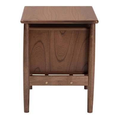 Baxton Studio Alyssa Wood 2 Drawer Nightstand Woven With Rattan Walnut Brown 1 Baxton Studio Alyssa Wood 2 Drawer Nightstand Woven With Rattan Walnut Brown