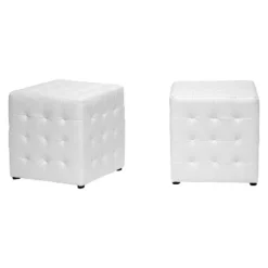 Set Of 2 Siskal Modern Cube Ottoman - Baxton Studio 7 Set Of 2 Siskal Modern Cube Ottoman - Baxton Studio -Baxton Studio GUEST 2ab4f976 41ee 460e 8b23 e10dc91a442e