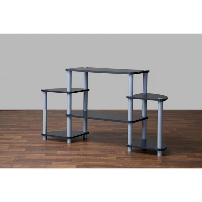 Orbit And Silver 3 Tier TV Stand For TVs Up To 40" Black/Silver - Baxton Studio 1 Orbit And Silver 3 Tier TV Stand For TVs Up To 40" Black/Silver - Baxton Studio
