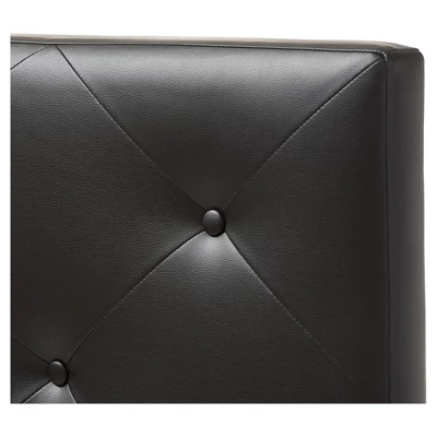 Twin Baltimore Modern And Contemporary Faux Leather Upholstered Headboard - Baxton Studio 2 Twin Baltimore Modern And Contemporary Faux Leather Upholstered Headboard - Baxton Studio - Image 2