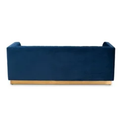 Aveline Velvet Upholstered Finished Sofa Navy Blue/Gold - Baxton Studio -Baxton Studio GUEST 2dce827d 6c43 4d06 837e f6048eecda05