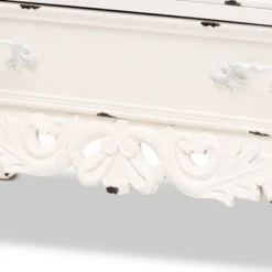 Levron Two-Tone Wood 5 Drawer Storage Cabinet Walnut Brown/White - Baxton Studio -Baxton Studio GUEST 2de9e9ac 4dd8 4679 bd9d 34aceeb561ee