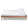 Marieke Wood Bed Frame Ash Walnut - Baxton Studio