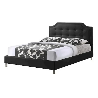 King Carlotta Modern Bed With Upholstered Headboard - Baxton Studio 5 King Carlotta Modern Bed With Upholstered Headboard - Baxton Studio - Image 5