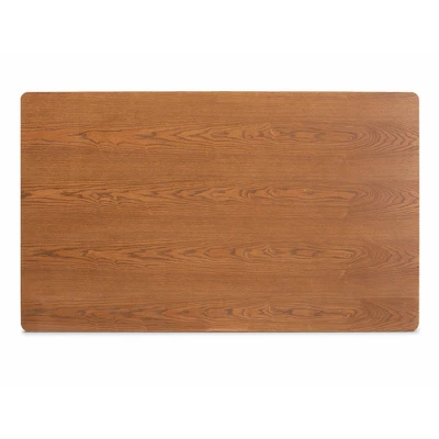 4pc Odessa Mid-Century Modern Fabric Upholstered Wood Dining Nook Set Walnut/Brown - Baxton Studio 5 4pc Odessa Mid-Century Modern Fabric Upholstered Wood Dining Nook Set Walnut/Brown - Baxton Studio - Image 5