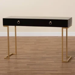 Beagan Wood And Metal 2 Drawer Console Table Black/Gold - Baxton Studio 16 Beagan Wood And Metal 2 Drawer Console Table Black/Gold - Baxton Studio -Baxton Studio GUEST 31cf1c58 33fa 4c8a 971b 8fc55347af77