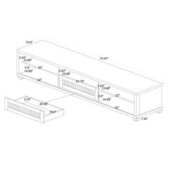 Gerhardine Wood 1 Drawer TV Stand For TVs Up To 65" Oak Brown/Black - Baxton Studio 14 Gerhardine Wood 1 Drawer TV Stand For TVs Up To 65" Oak Brown/Black - Baxton Studio -Baxton Studio GUEST 32afeed2 e4d5 4976 a2f4 bd4c2f0279bb