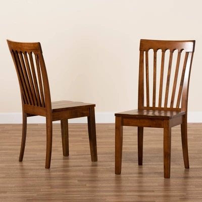 2pc Minette Wood Dining Chair Set - Baxton Studio 6 2pc Minette Wood Dining Chair Set - Baxton Studio - Image 6