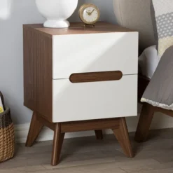 Calypso Mid - Century Modern Wood 3 - Drawer Storage Nightstand - Brown - Baxton Studio 11 Calypso Mid - Century Modern Wood 3 - Drawer Storage Nightstand - Brown - Baxton Studio -Baxton Studio GUEST 33435314 26e0 45ce 8e07 d3100cc65724