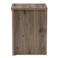 Laverne Modern And Contemporary Oak Finished 1 Drawer Nightstand Brown - Baxton Studio -Baxton Studio GUEST 33830c92 b16d 4b23 a1d3 8707e129070e