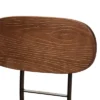 Set Of 2 Varek Bamboo And Rust Finished Steel Stackable Counter Height Barstools Brown - Baxton Studio