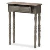 Noemie Country Cottage Farmhouse Finished 1 Drawer Console Table Brown - Baxton Studio: Antique Style, Space-Saving Design