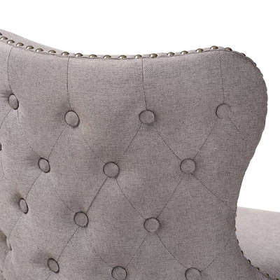 2pc Gradisca Wood Swivel Counter Stool Set Gray/Walnut Brown - Baxton Studio 5 2pc Gradisca Wood Swivel Counter Stool Set Gray/Walnut Brown - Baxton Studio - Image 5