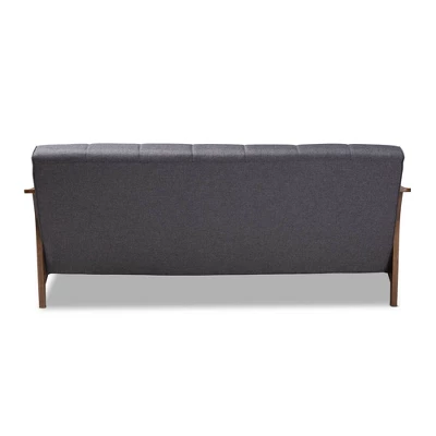 Larsen Wood Sofa Gray - Baxton Studio 7 Larsen Wood Sofa Gray - Baxton Studio - Image 7