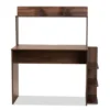 Garnet Wood Desk With Shelves Walnut/Brown - Baxton Studio