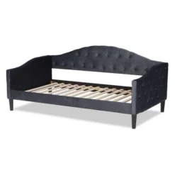 Benjamin Velvet Fabric Upholstered And Wood Daybed - Baxton Studio 13 Benjamin Velvet Fabric Upholstered And Wood Daybed - Baxton Studio -Baxton Studio GUEST 379eb5db 2e57 4c7d 8189 4b2b3bf4cfda