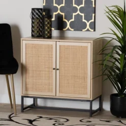 Caterina Wood And Natural Rattan 2 Door Storage Cabinet Natural Brown/Black - Baxton Studio 10 Caterina Wood And Natural Rattan 2 Door Storage Cabinet Natural Brown/Black - Baxton Studio -Baxton Studio GUEST 39bca429 fda4 44e5 8fc4 c28ecde43d99