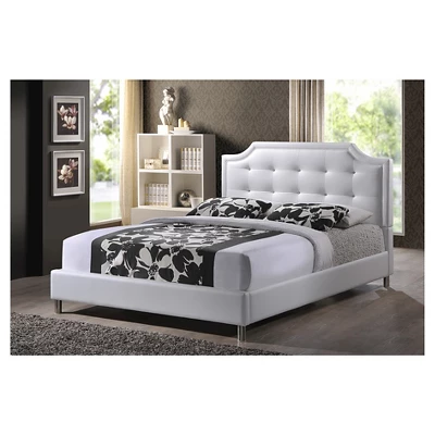 King Carlotta Modern Bed With Upholstered Headboard - Baxton Studio 4 King Carlotta Modern Bed With Upholstered Headboard - Baxton Studio - Image 4