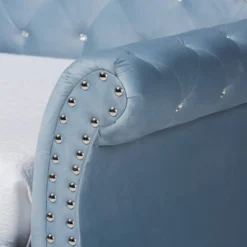 Twin Abbie Velvet Tufted Daybed With Trundle Light Blue - Baxton Studio 15 Twin Abbie Velvet Tufted Daybed With Trundle Light Blue - Baxton Studio -Baxton Studio GUEST 39f19115 ce01 43c1 9f55 e743a717eddc