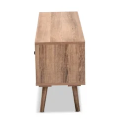 Yuna Natural Wood And Metal 2 Door TV Stand For TVs Up To 40" Brown/Black - Baxton Studio -Baxton Studio GUEST 3b54935e c398 4042 91c3 0b6b557784bf