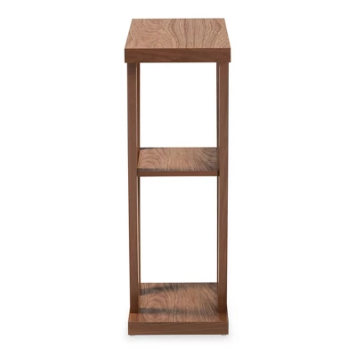 Boone Wood Console Table Walnut Brown - Baxton Studio: Modern Entryway Furniture With Shelf, Space-Saving Design 2 Boone Wood Console Table Walnut Brown - Baxton Studio: Modern Entryway Furniture With Shelf, Space-Saving Design - Image 2